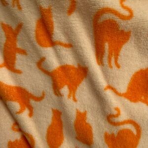Orange Cat Pattern Towel